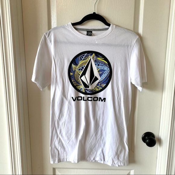 NWOT VOLCOM White Graphic Tee Shirt—SZ. Small - Picture 5 of 9